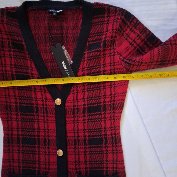 Fashion Nova Red and Black Plaid Long Sleeve Dress - Picture 7 of 16